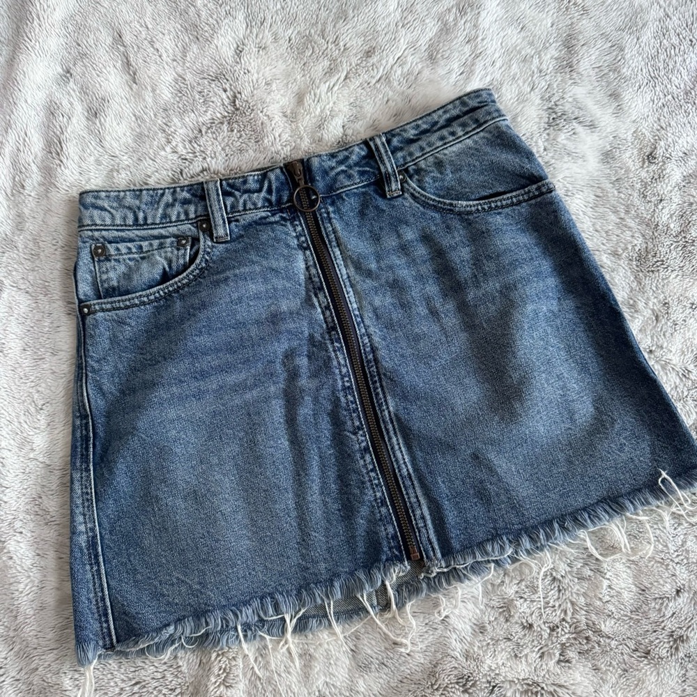 We The Free- FP zippered front denim skirt